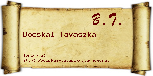 Bocskai Tavaszka névjegykártya